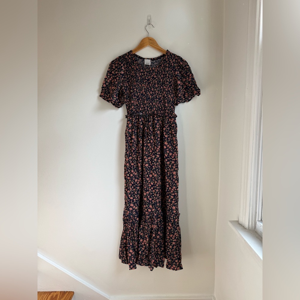 Elloh Navy Floral Maxi Dress
